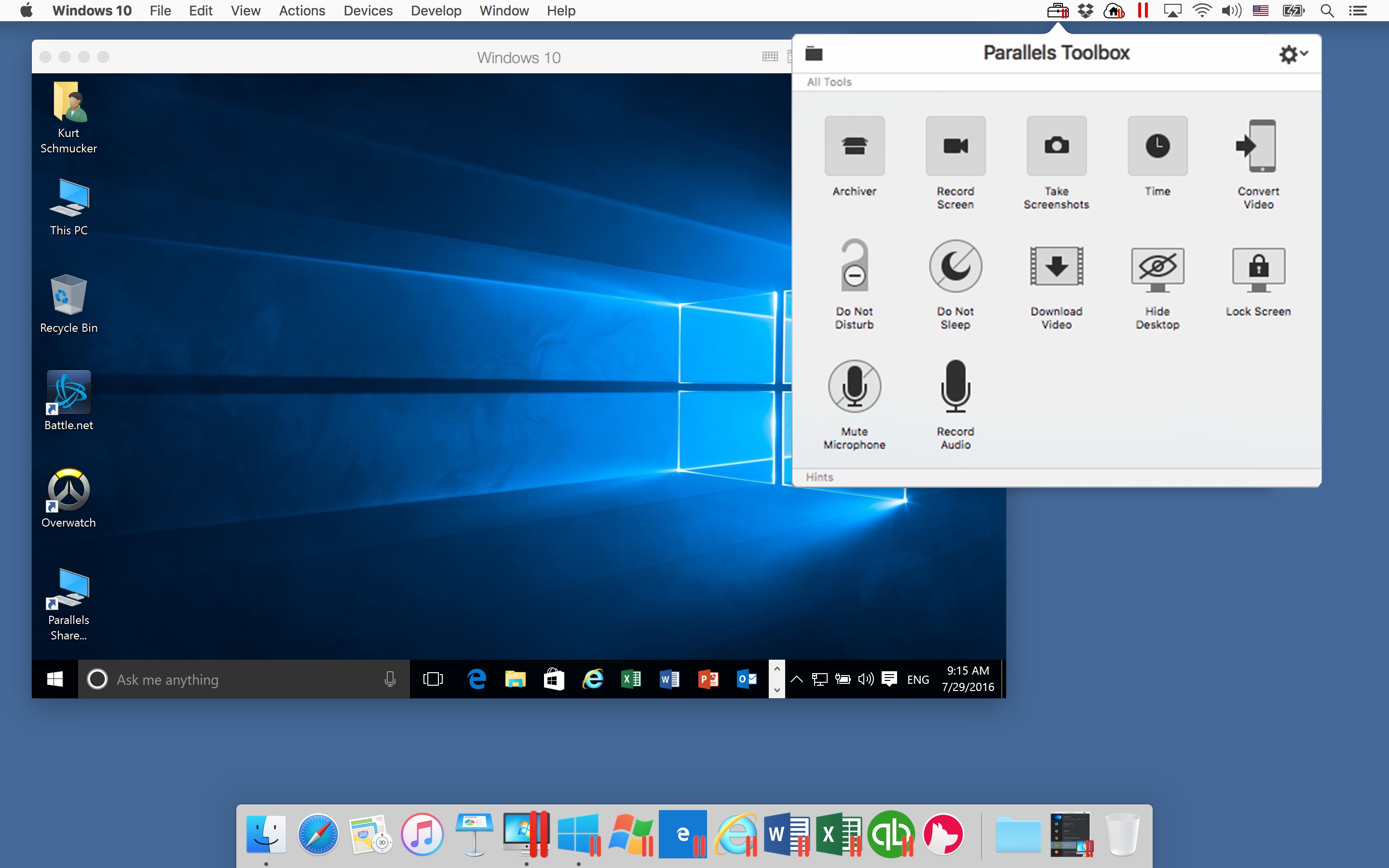 parallels for mac updates